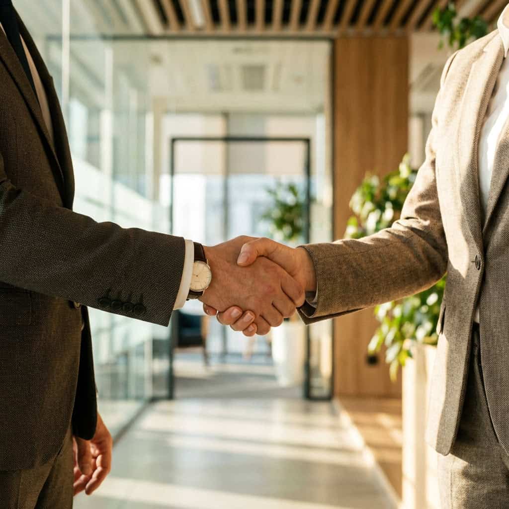 Stark Team Handshake